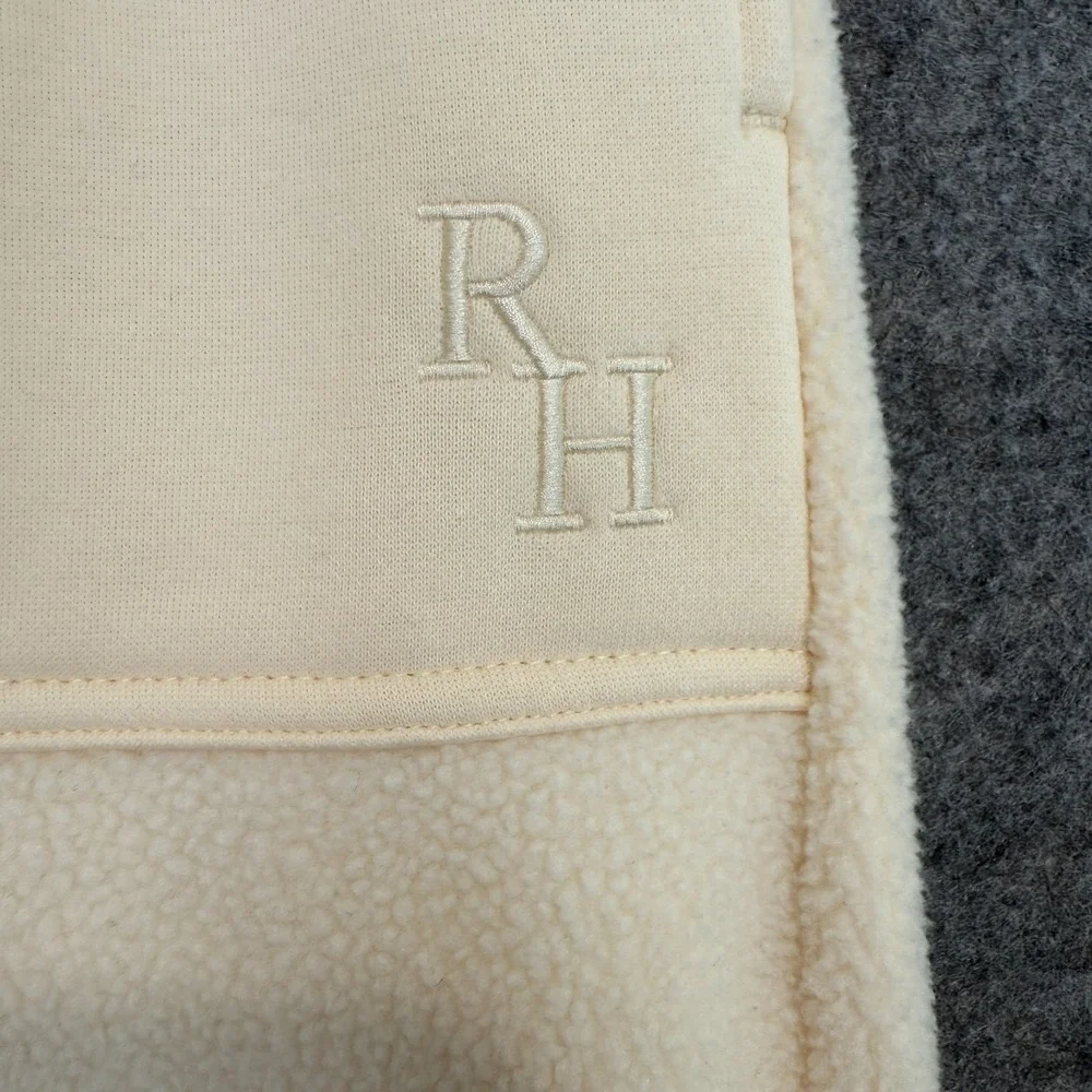 Recreational Habits RH Sabrina Sherpa Blocked Straight‎ Pant XS Oyster Cream New